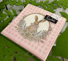 Load image into Gallery viewer, Pink Gingham Bunny Serviettes