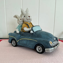 Load image into Gallery viewer, Bunnies in Blue Car