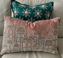 Load image into Gallery viewer, Pink Silver Beaded Pillow