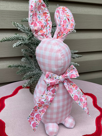Pink Gingham Bunny