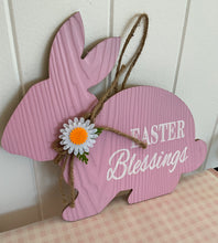 Load image into Gallery viewer, Pink Easter Bunny Plaque