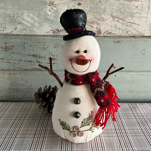 Rustic Fabric Snowman