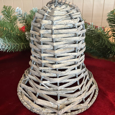 Grey Wicker Bell Medium