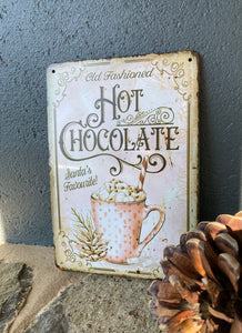 Hot Chocolate Tin Sign