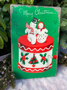 Vintage Snowman Sign