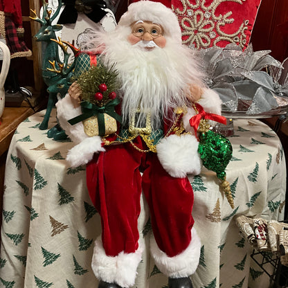 Red Santa Sitting
