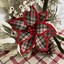 Load image into Gallery viewer, Tartan Poinsettia Red Trim