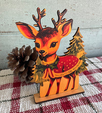 Load image into Gallery viewer, Retro Reindeer Sign