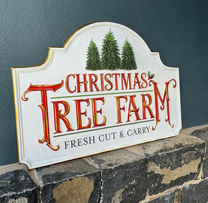 Tree Farm Tin Sign RAZ