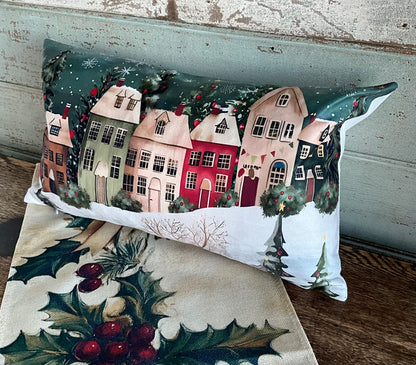 Snow Village Cushion Cover