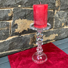 Load image into Gallery viewer, Clear Glass Candle Holder