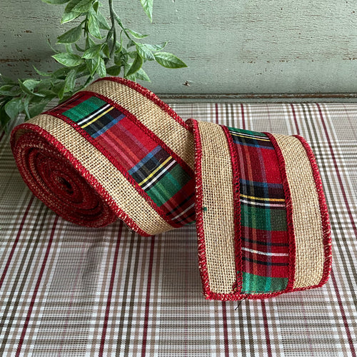 Hessian Tartan Ribbon