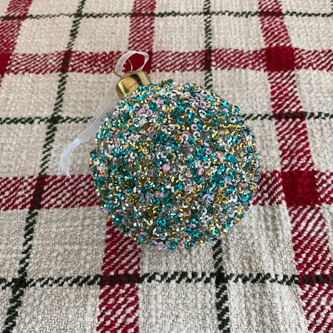 Turquoise Glitter Ball