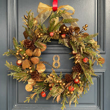 Load image into Gallery viewer, Rustic Red Bell Wreath