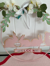 Load image into Gallery viewer, Pink Welcome Wreath