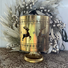 Load image into Gallery viewer, Gold Candle Holder Reindeer