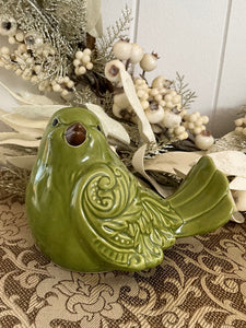 Lime Green Ceramic Bird