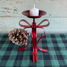 Load image into Gallery viewer, Red Bow Candle Holder