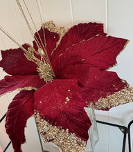 Load image into Gallery viewer, Large Burgundy Poinsettia