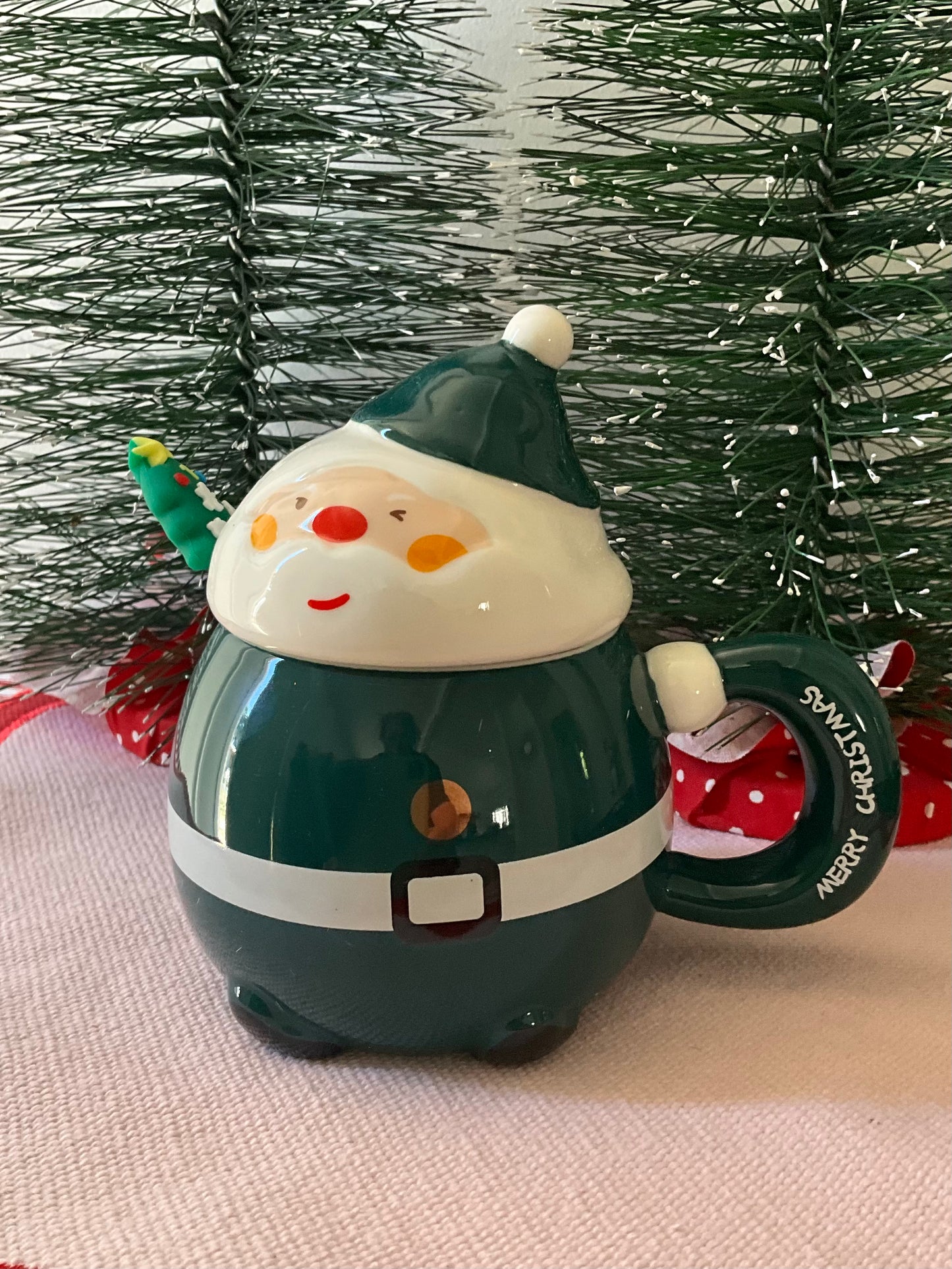 Green Santa Mug