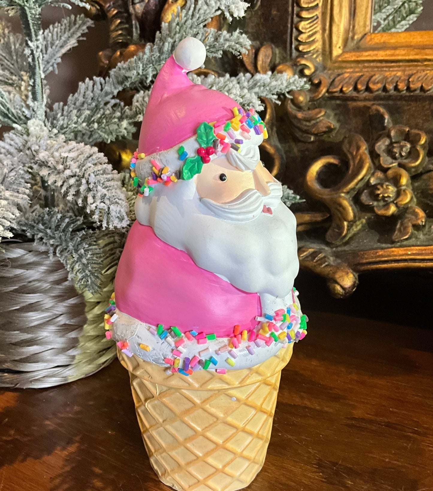 Santa in Icecream Cone