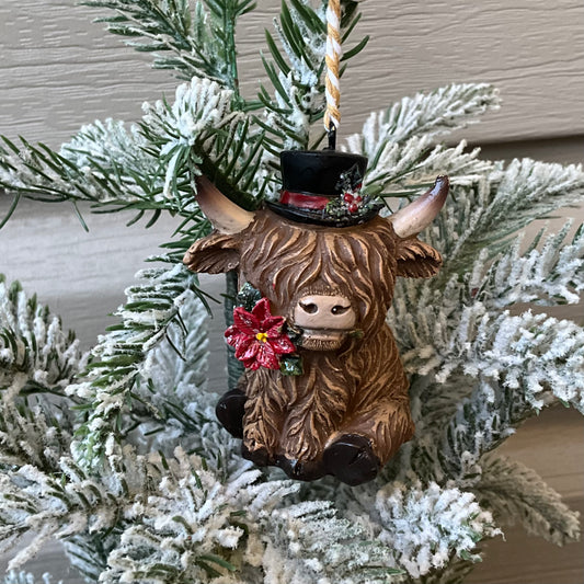 Highland Cattle with Top Hat