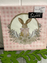 Load image into Gallery viewer, Pink Gingham Bunny Serviettes