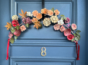 Tin Floral Door Art