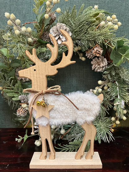 Furry Wooden Deer