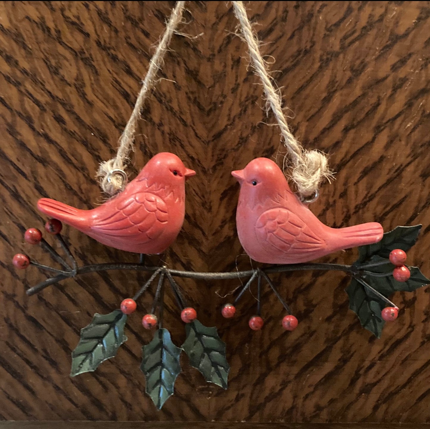 Two Red Birds Deco