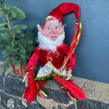 Load image into Gallery viewer, Green Red Smiling Elf