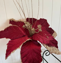 Load image into Gallery viewer, Large Burgundy Poinsettia