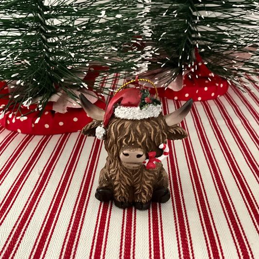 Highland Cattle Santa Hat