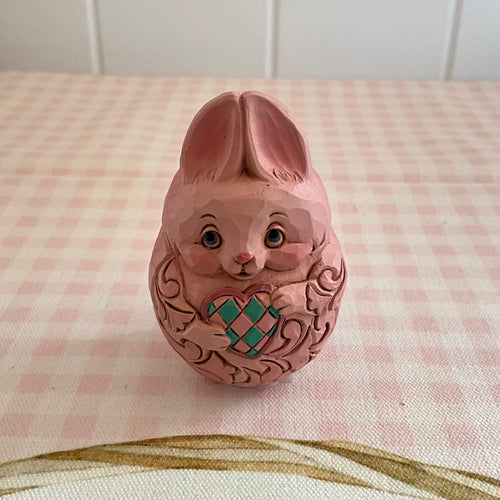 Jim Shore Bunny Egg Pink