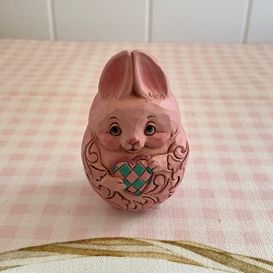 Jim Shore Bunny Egg Pink