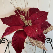 Load image into Gallery viewer, Large Burgundy Poinsettia