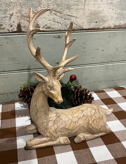 Rustic Sitting Deer