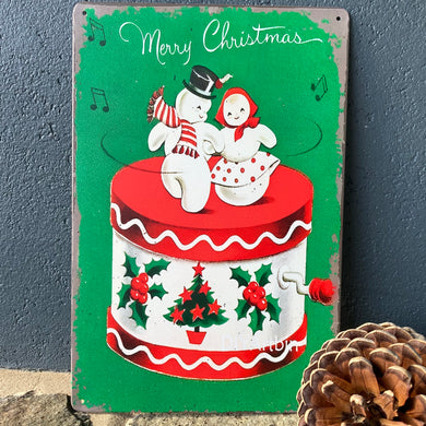 Vintage Snowman Sign