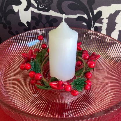 Candle Ring Red Stars