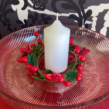 Load image into Gallery viewer, Small Candle Ring with Red Stars