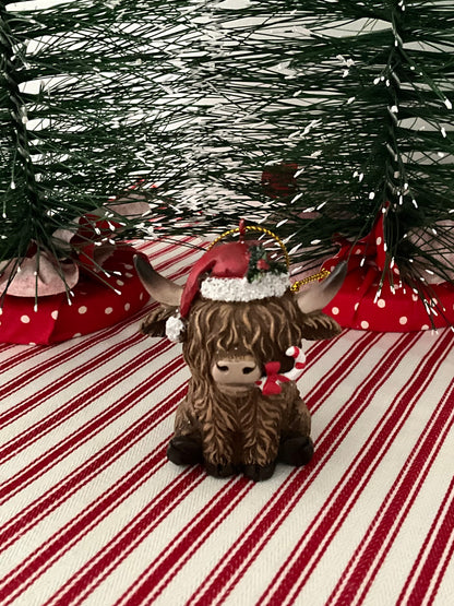 Highland Cattle Santa Hat