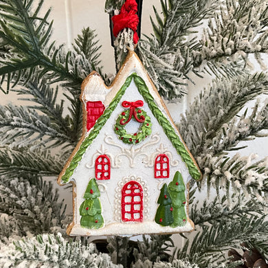 Gingerbread White Cottage