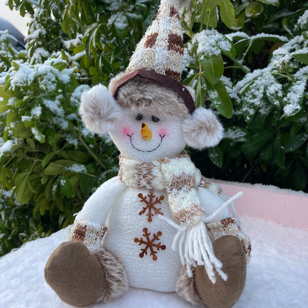 White Brown Snowman