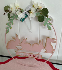 Pink Welcome Wreath