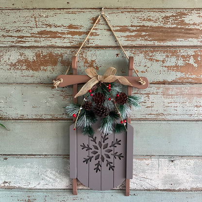 Grey Wooden Sled LED