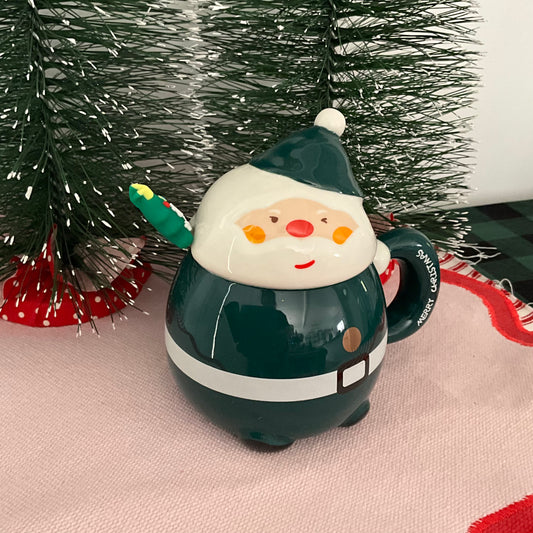 Green Santa Mug