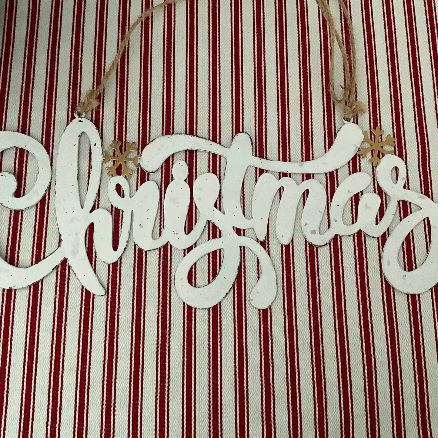 White Christmas Sign