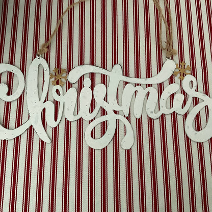 White Christmas Sign