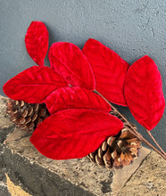 Load image into Gallery viewer, Red Velvet Leaf Spray