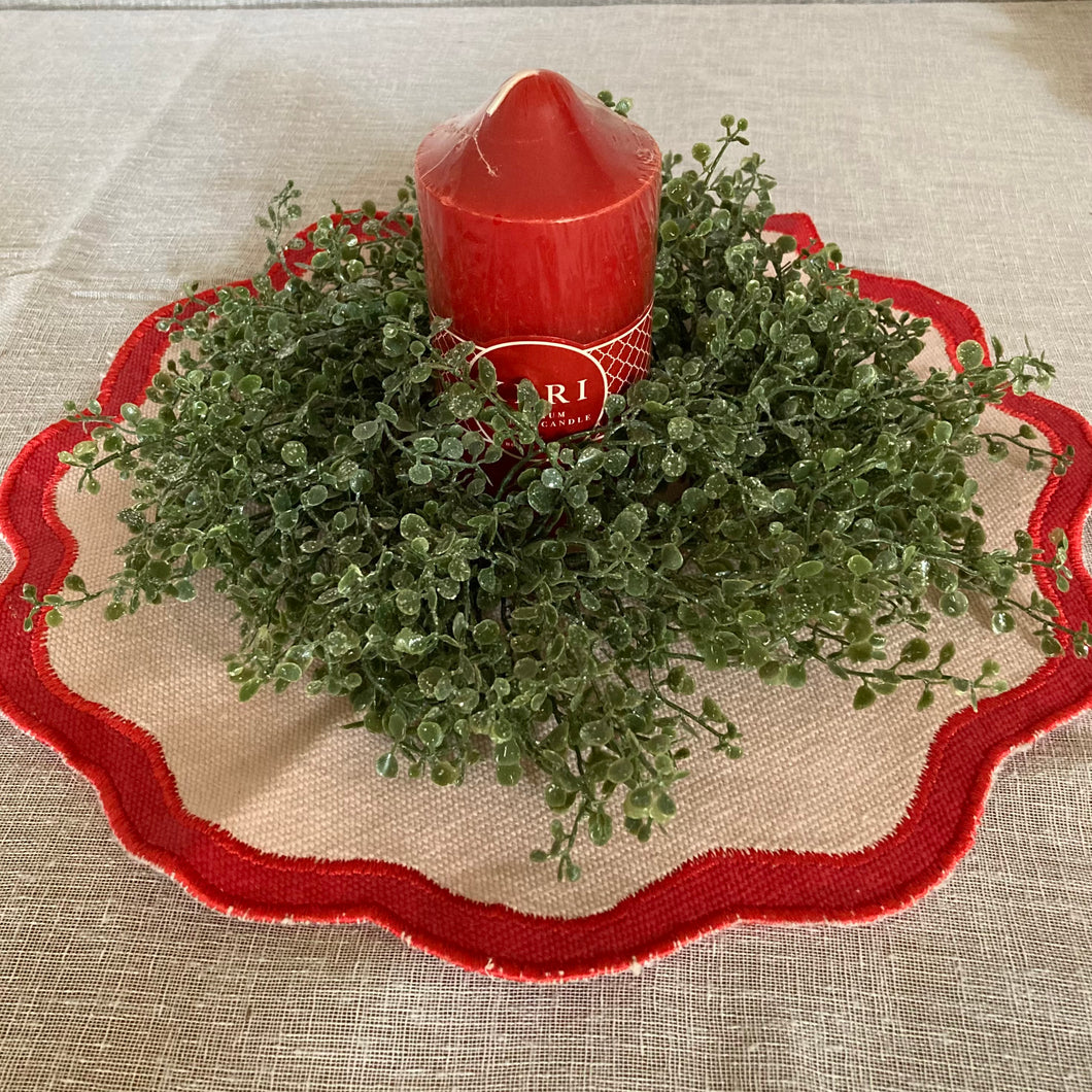 Glitter Leaf Candle Ring